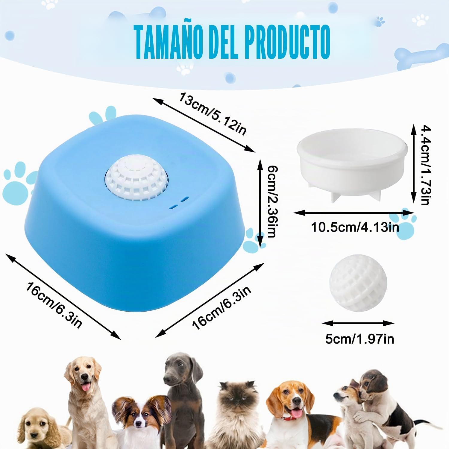 Cuenco lamedor para mascotas con bola rodante - additional image 6
