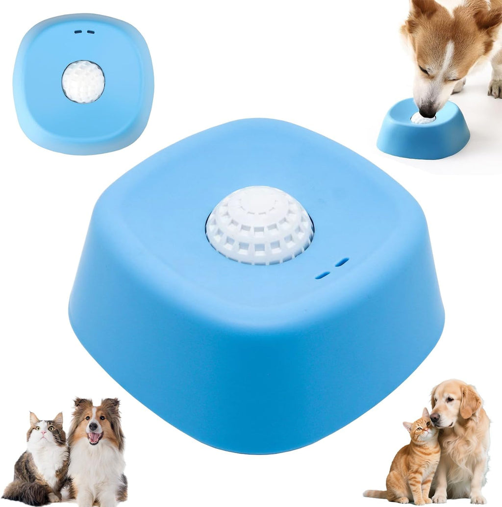 Cuenco lamedor para mascotas con bola rodante