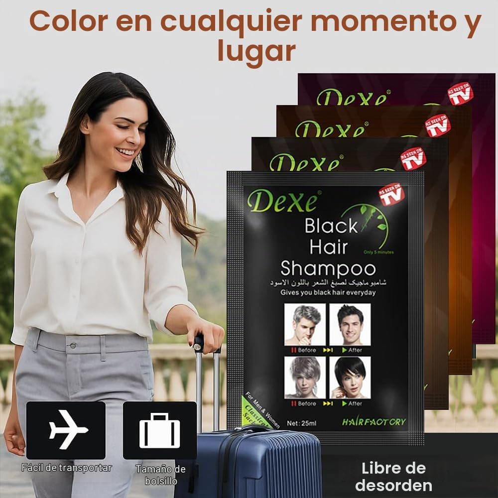 Champú Tinte Negro para Cubrir las Canas - additional image 1