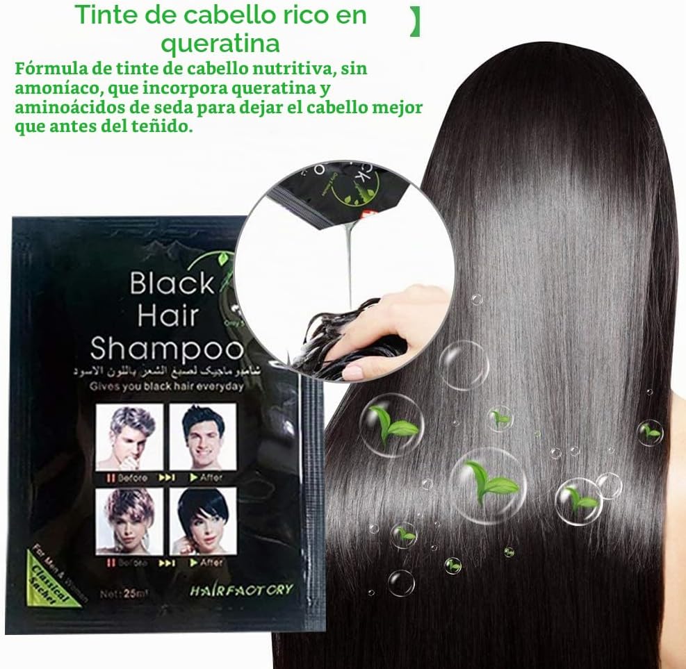 Champú Tinte Negro para Cubrir las Canas - additional image 6