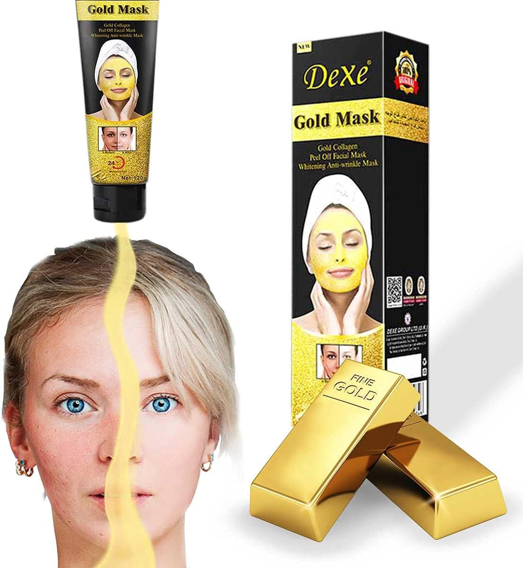 Mascarilla Facial de Oro y Colágeno - Efecto Iluminador, Anti edad e Hidratación 24 Hora - additional image 1